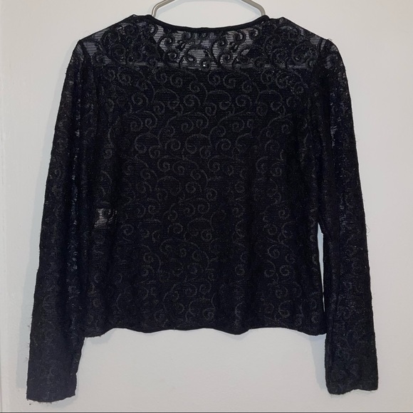 Lace and Red Sequin Long Sleeve - Picture 4 of 4